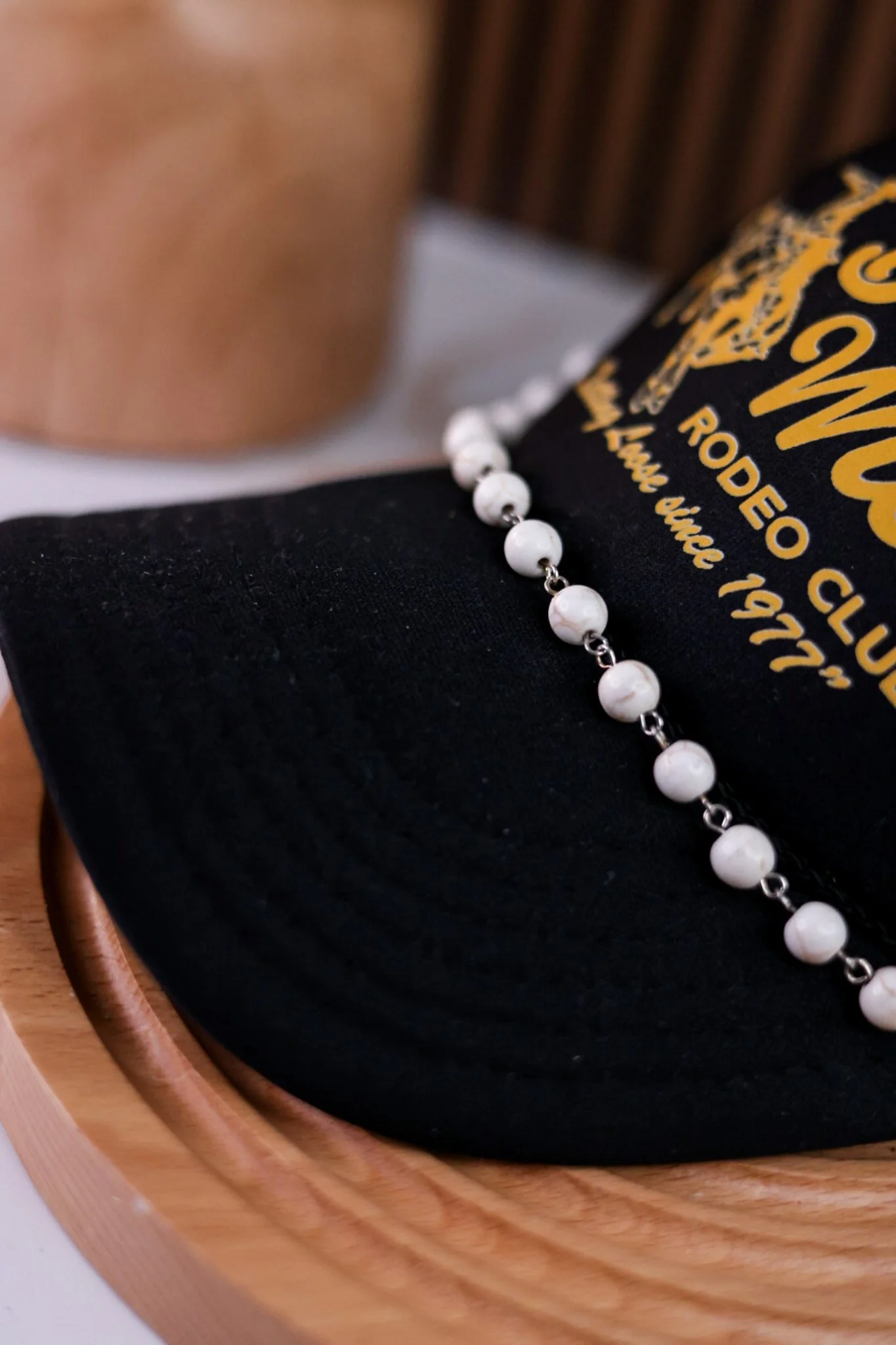 White Turquoise Trucker Hat Chain - Image 2